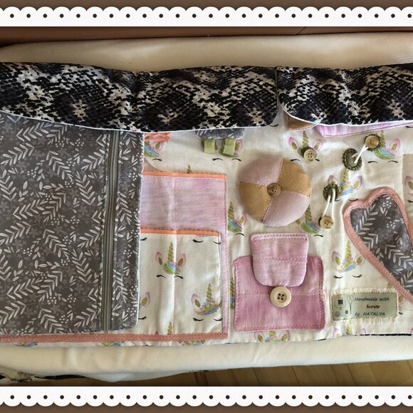 Crochet Knitting Needle Case Organizer Snake Skin Print Flower Décor Closure - Picture 12 of 14